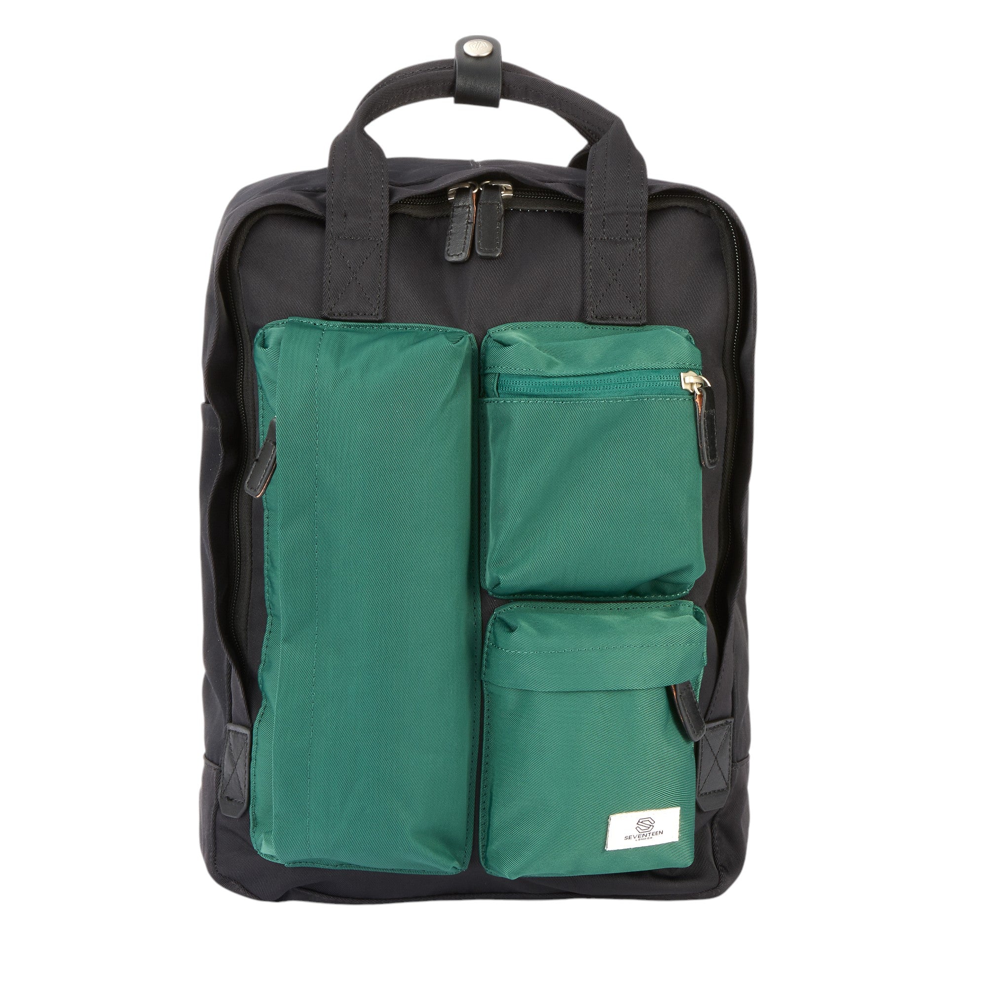 The Piccadilly Circus Backpack - Black & Emerald Green