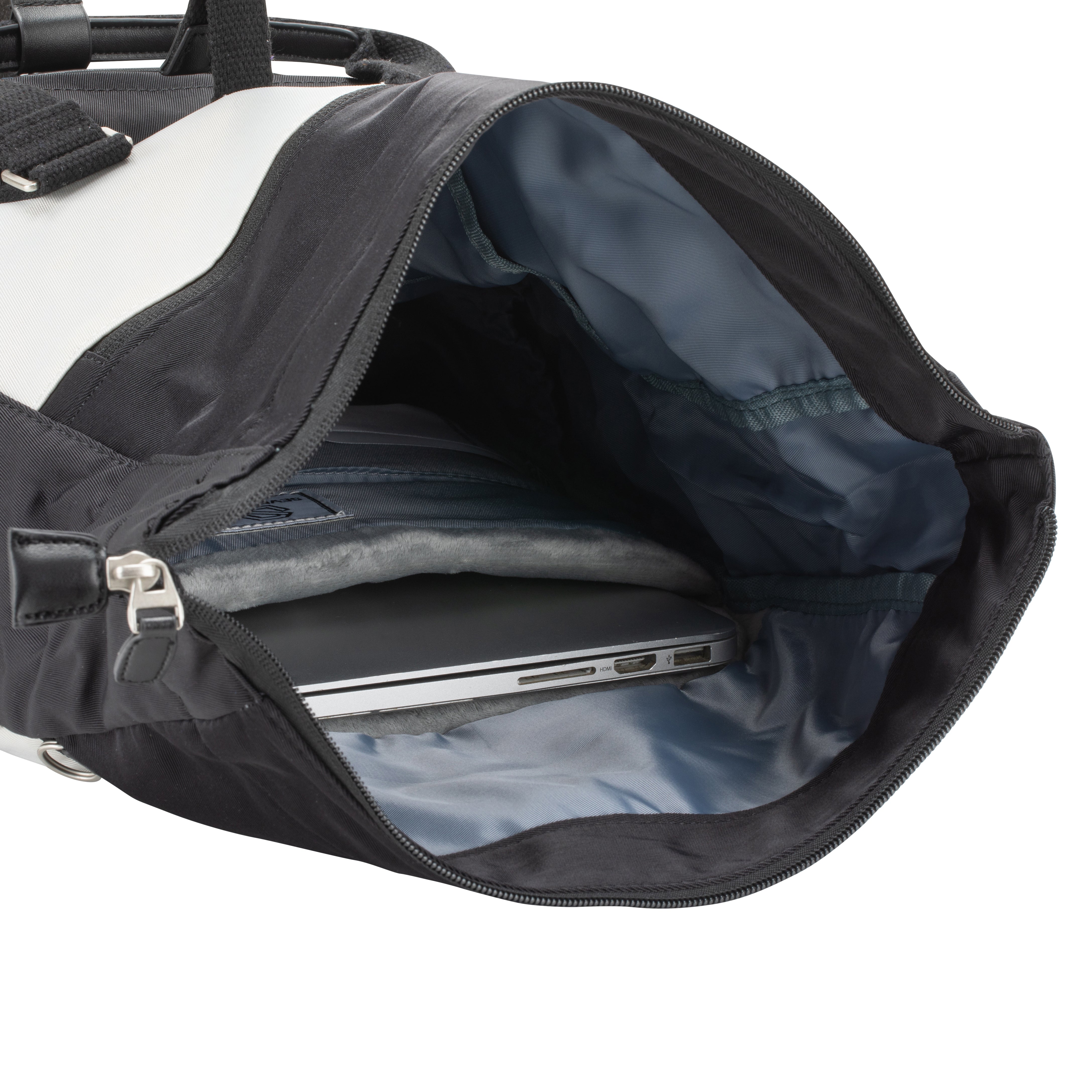 Canary Wharf Backpack - Black with Cream