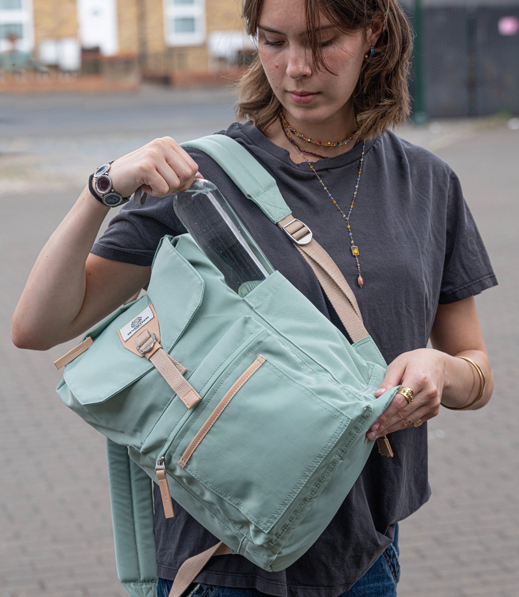 Fulham Backpack - Pastel Green
