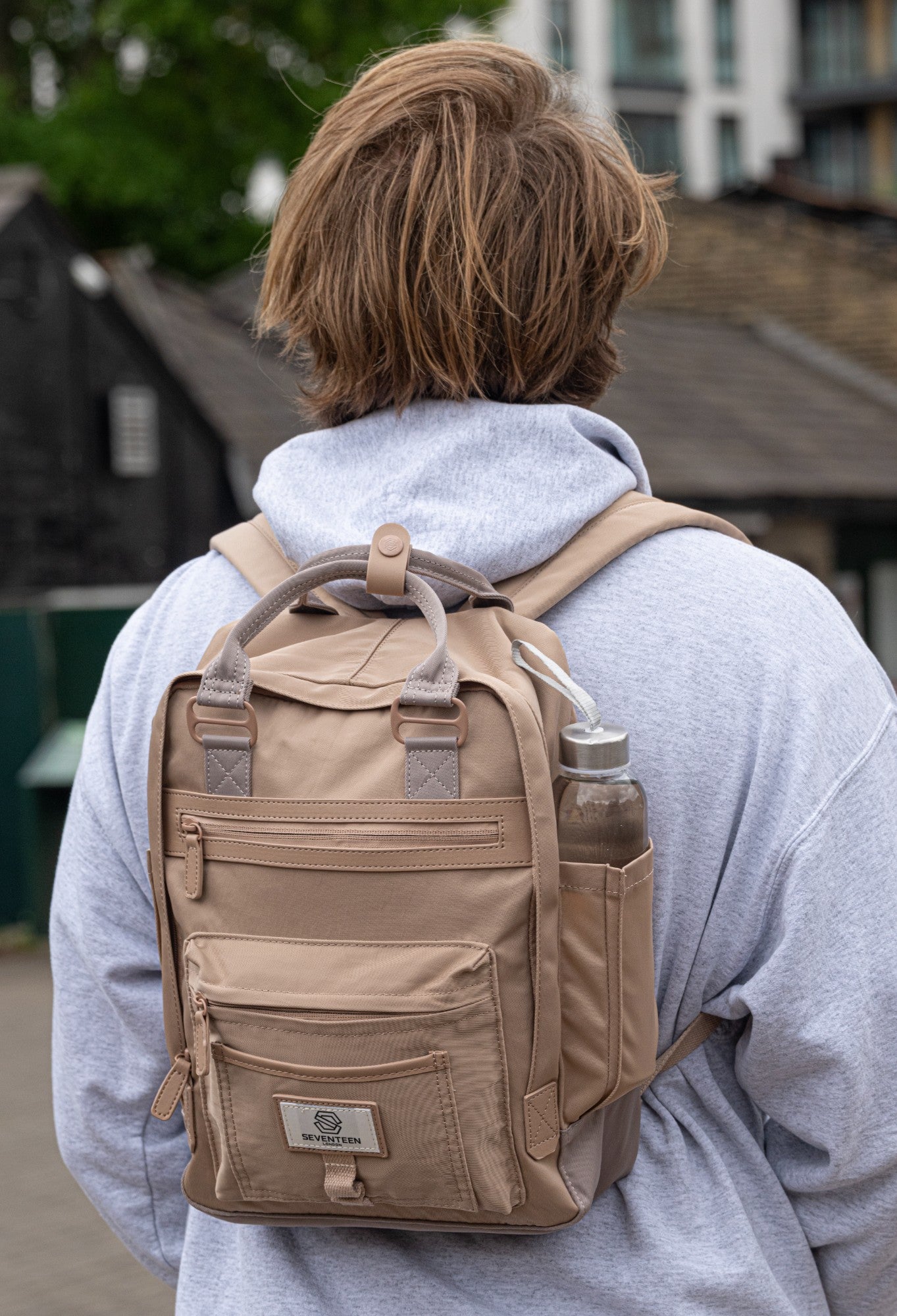 Wimbledon Backpack - Taupe with Lilac