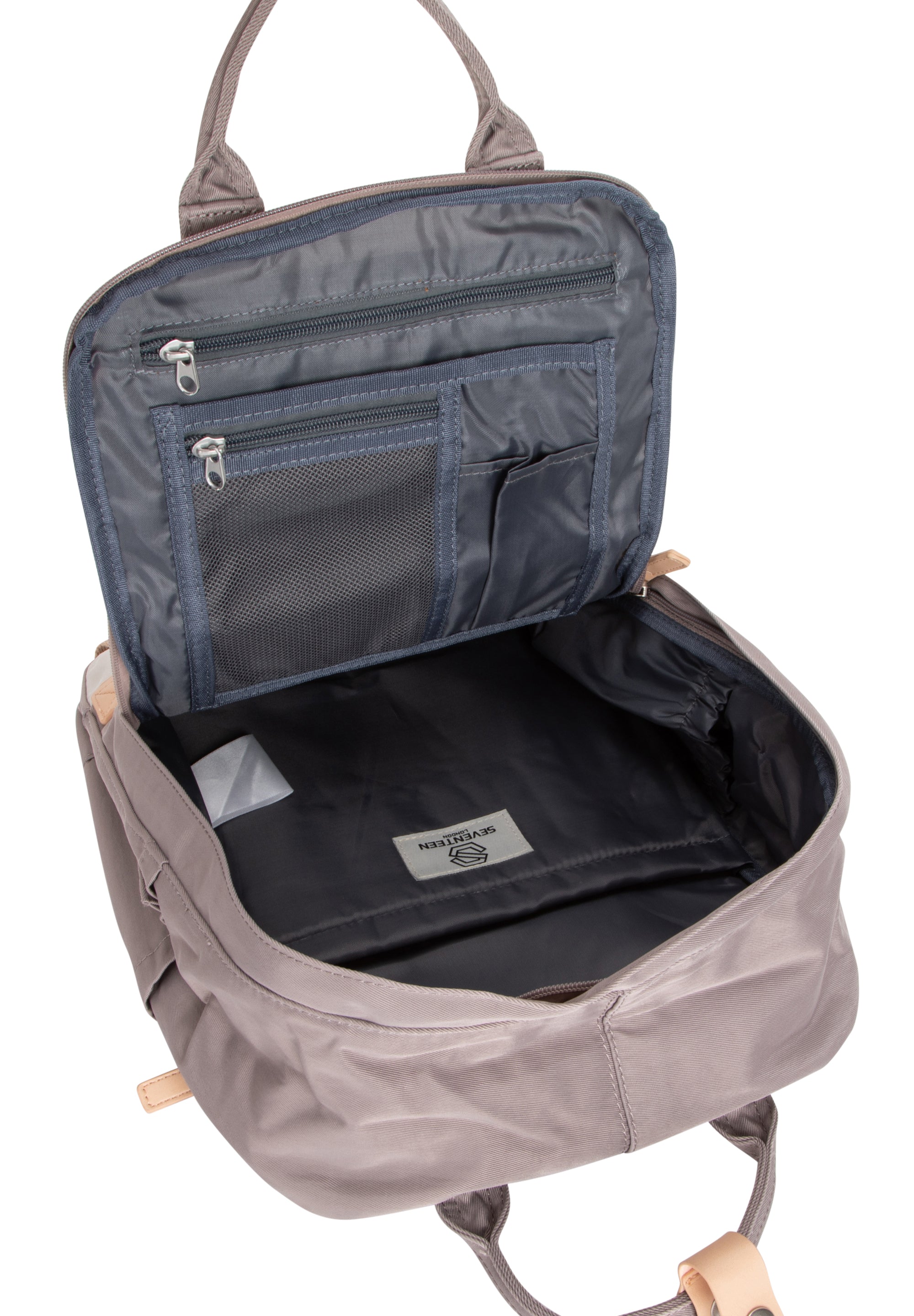 Wimbledon Backpack - Grey with Cream - Seventeen London