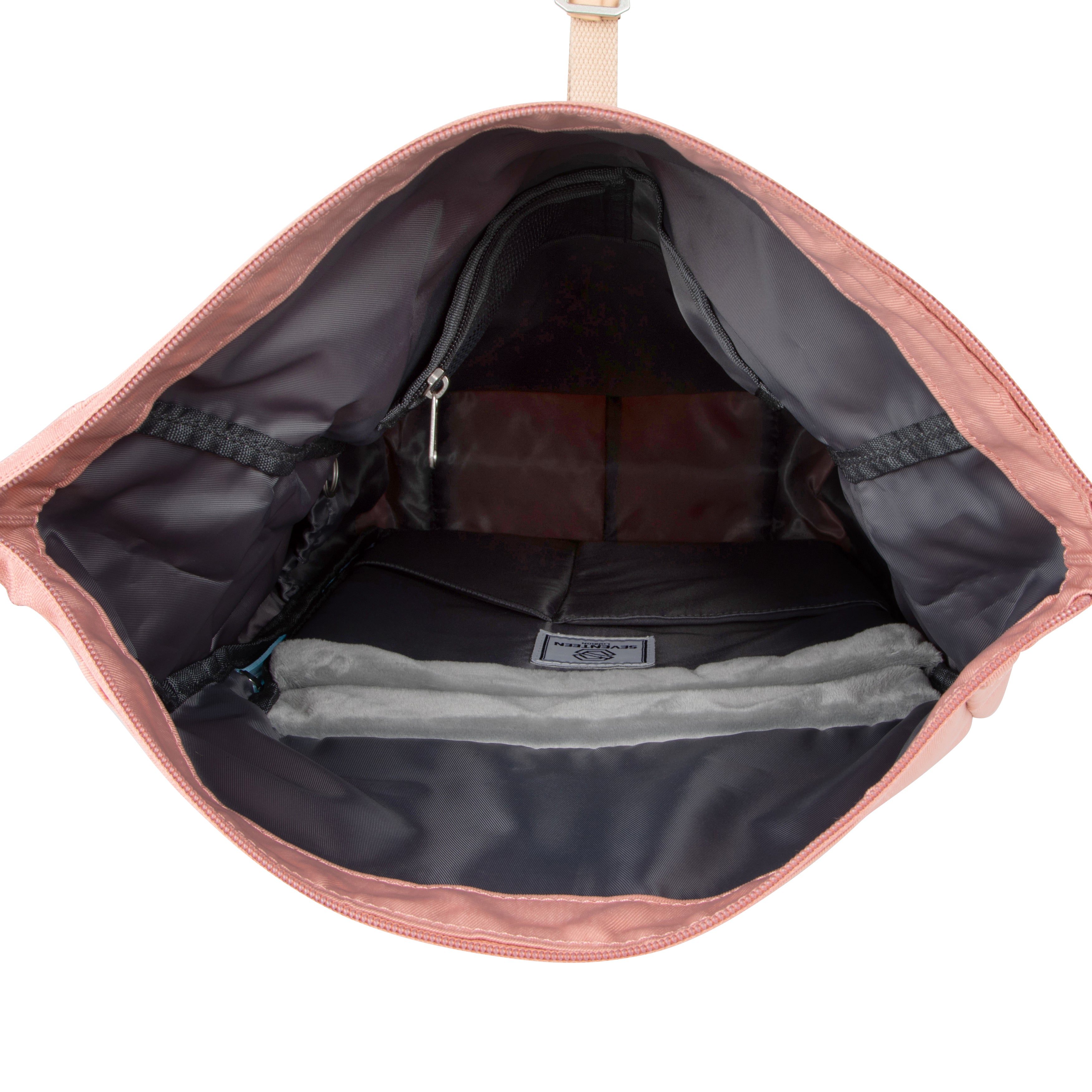 Canary Wharf Backpack - Pink with Light Blue - Seventeen London