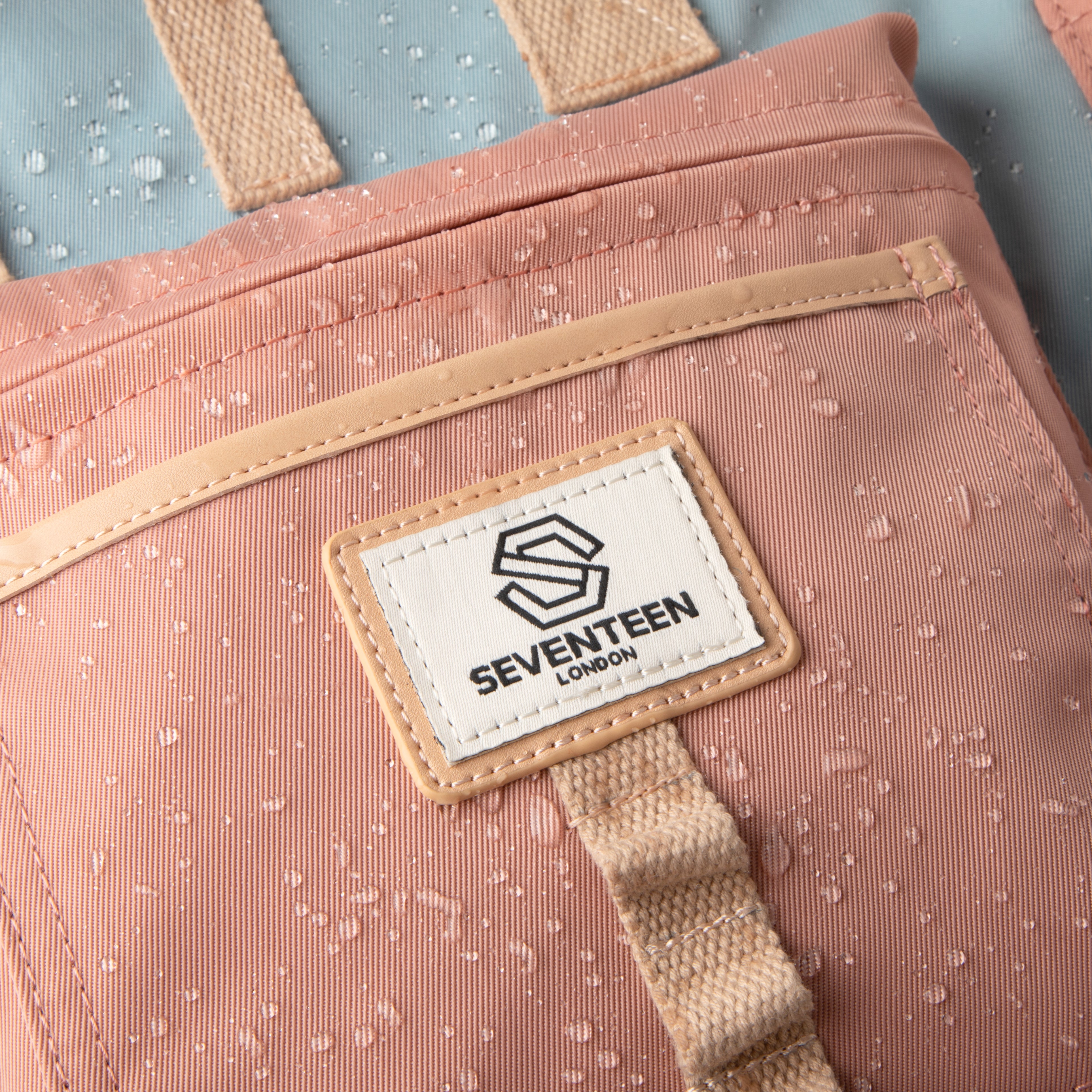Canary Wharf Backpack - Pink with Light Blue - Seventeen London