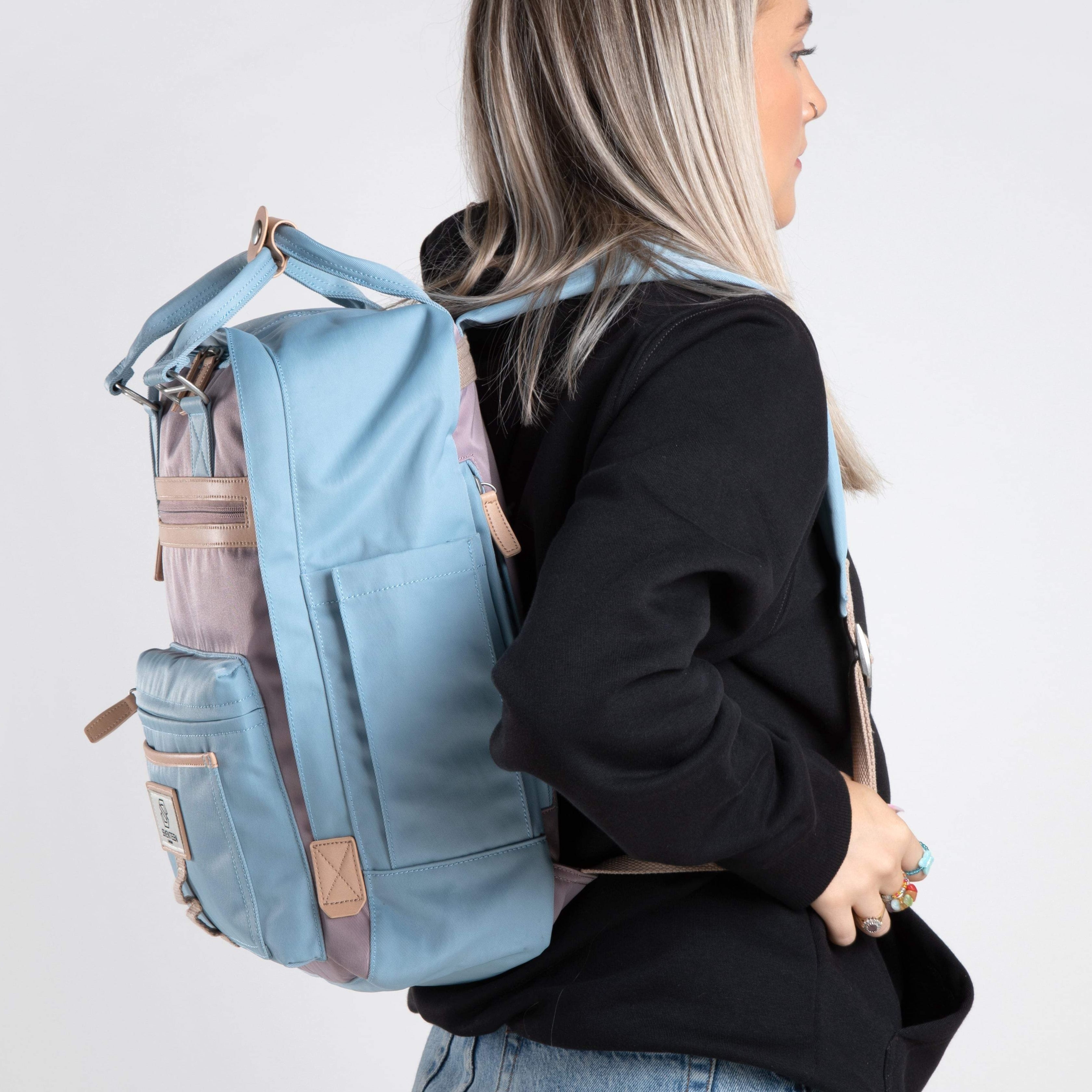 Wimbledon Backpack - Light Blue with Lilac - Seventeen London