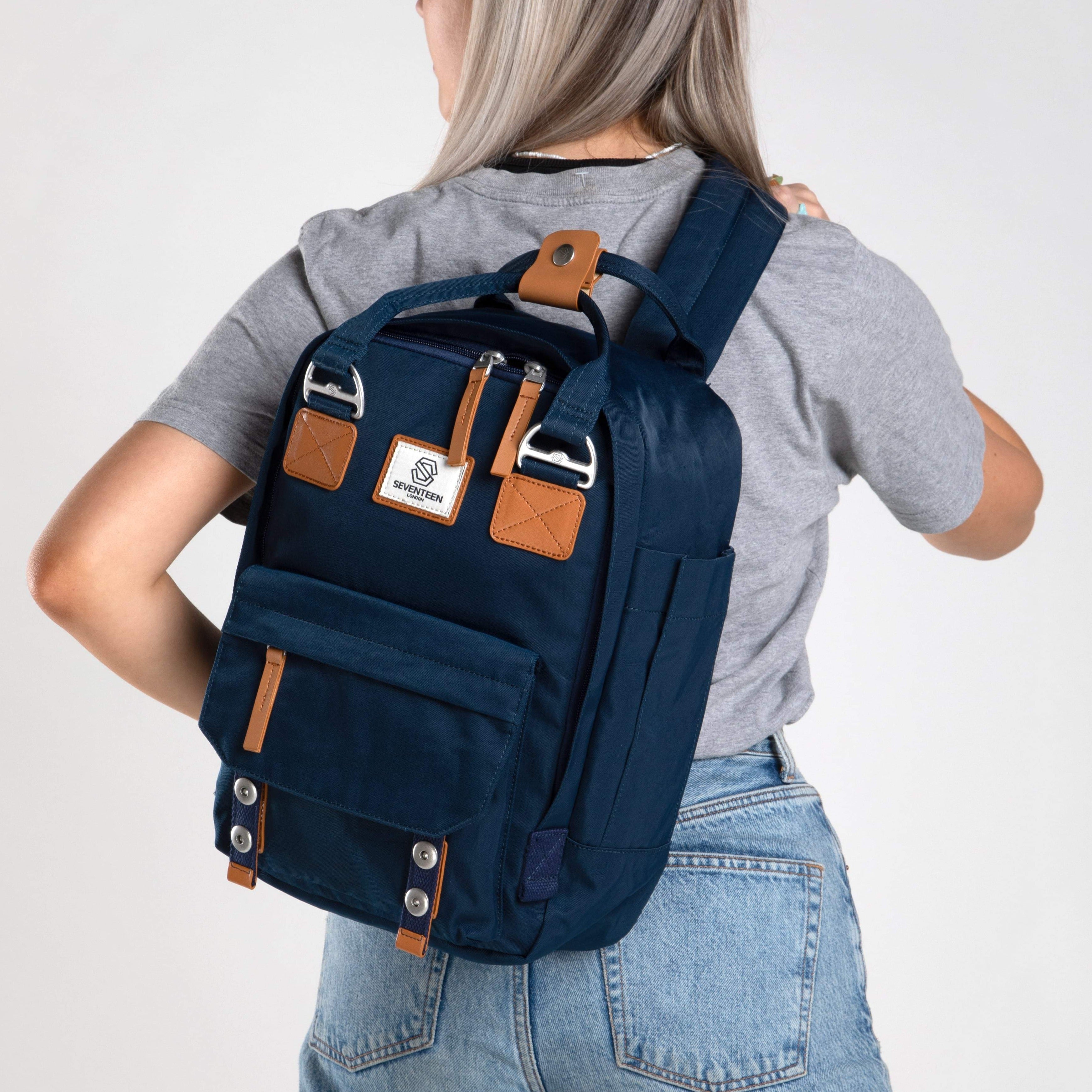 Camden Backpack Navy - Seventeen London