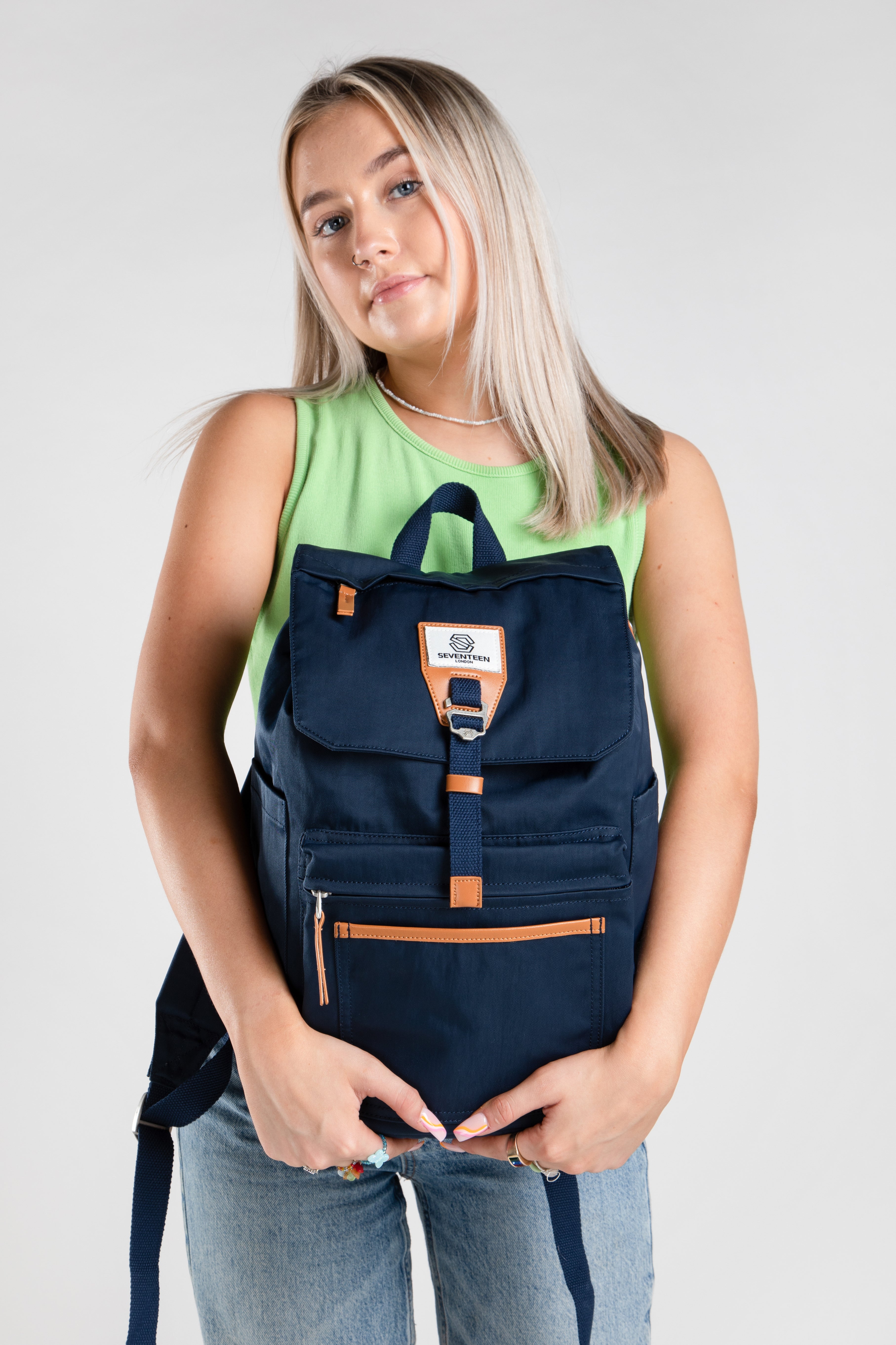 Fulham Backpack - Navy - Seventeen London