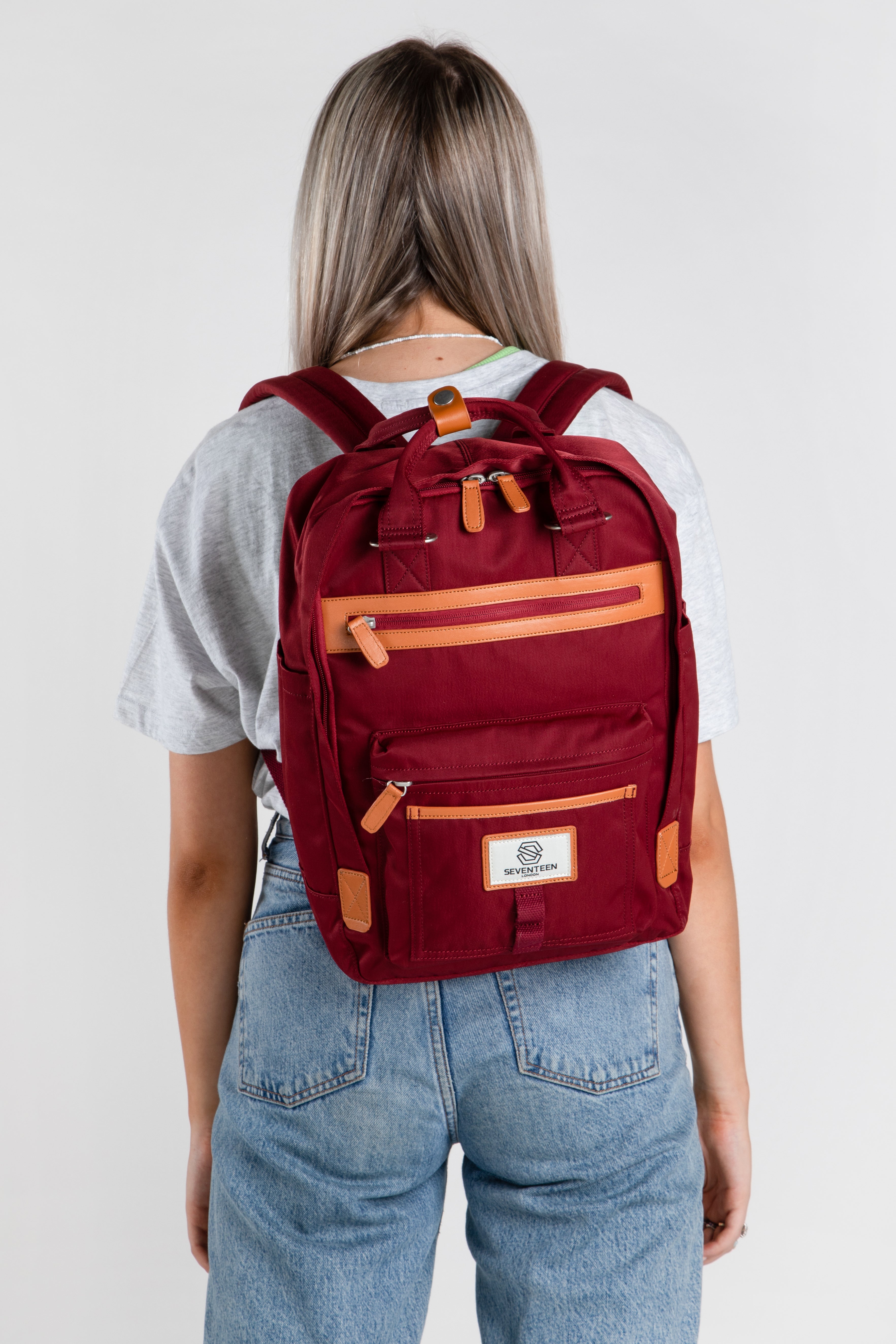 Wimbledon Backpack - Burgundy - Seventeen London