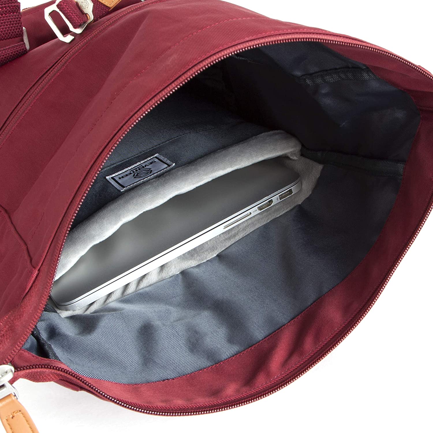 Canary Wharf Backpack - Burgundy - Seventeen London