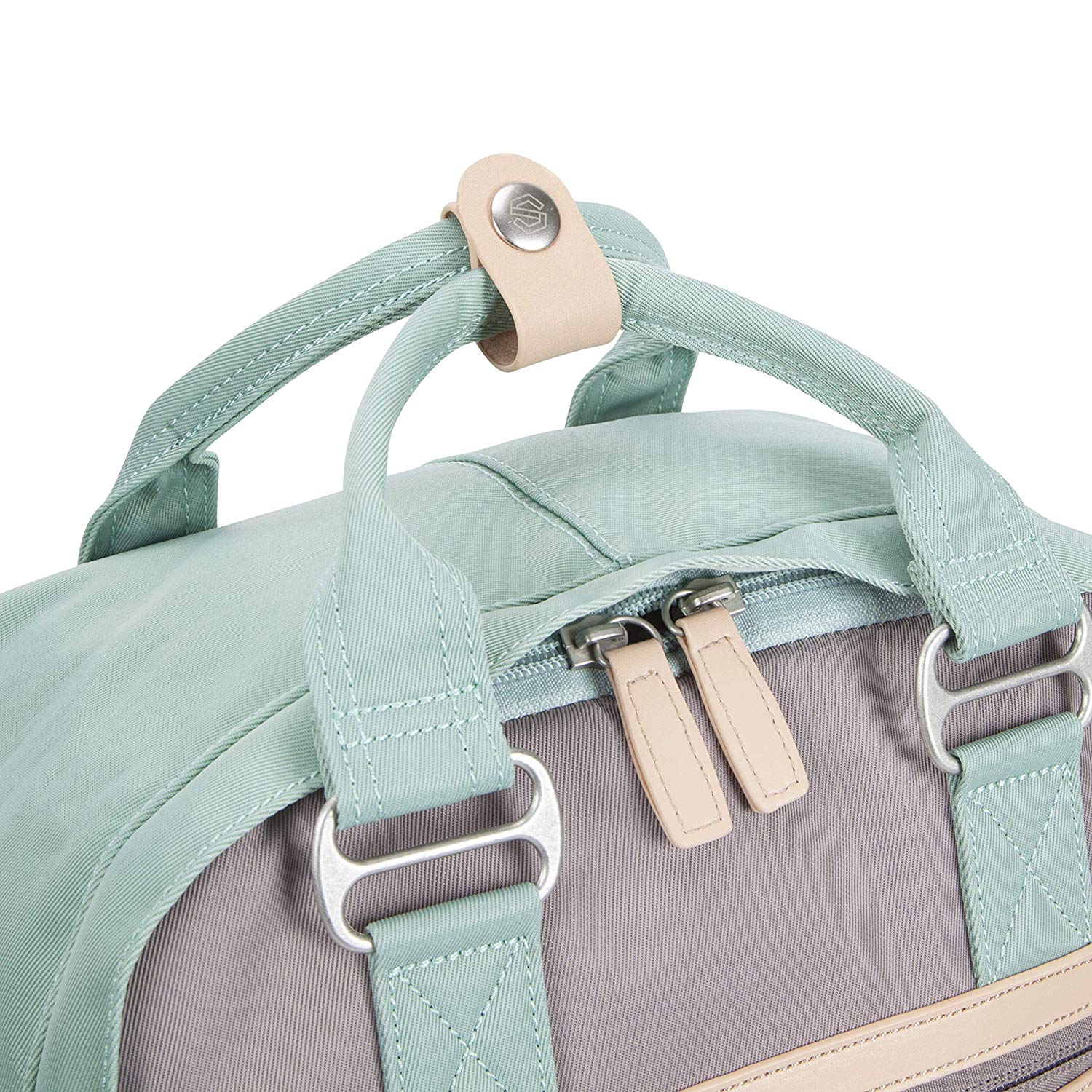 Wimbledon Backpack - Pastel Green with Grey - Seventeen London