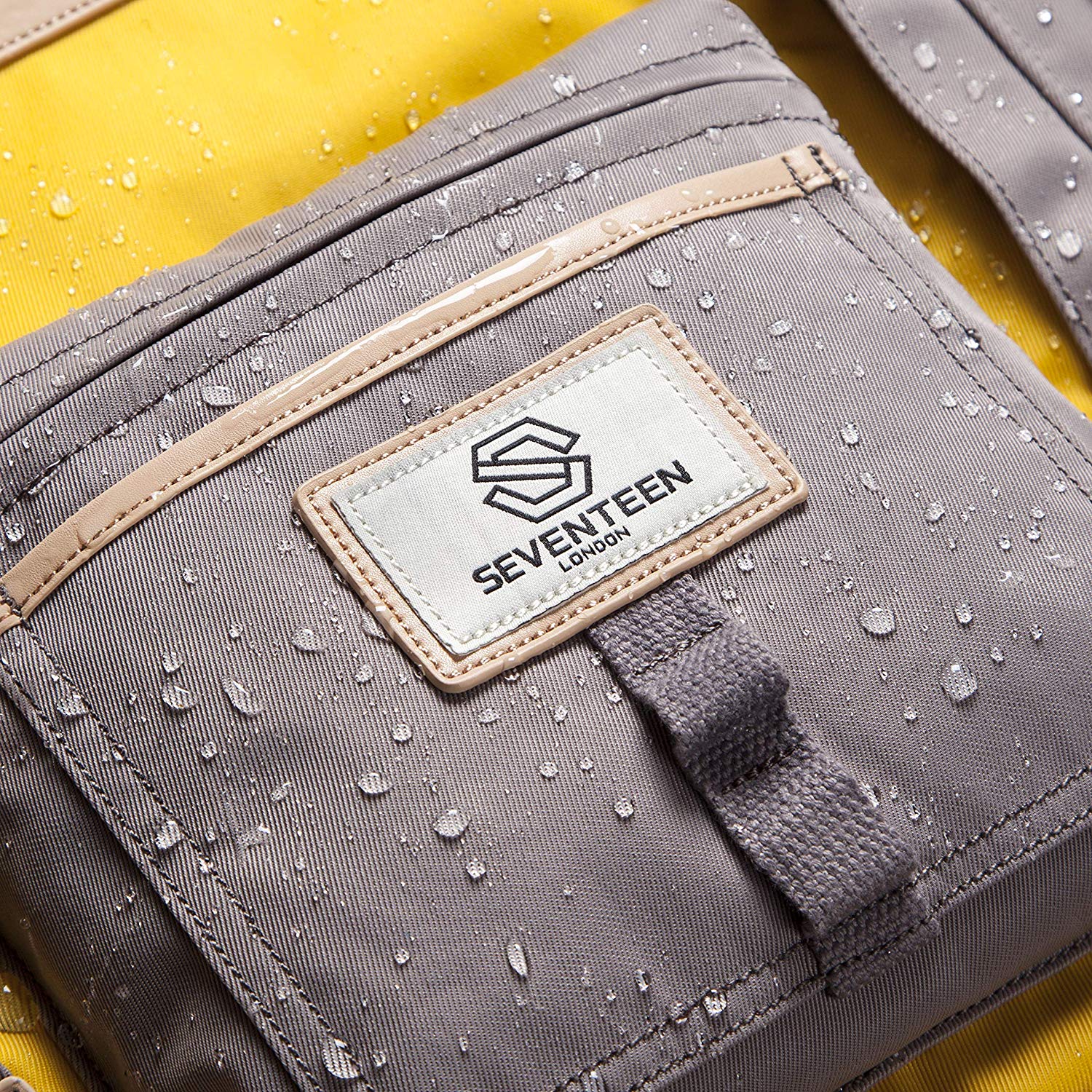 Wimbledon Backpack - Grey with Yellow - Seventeen London