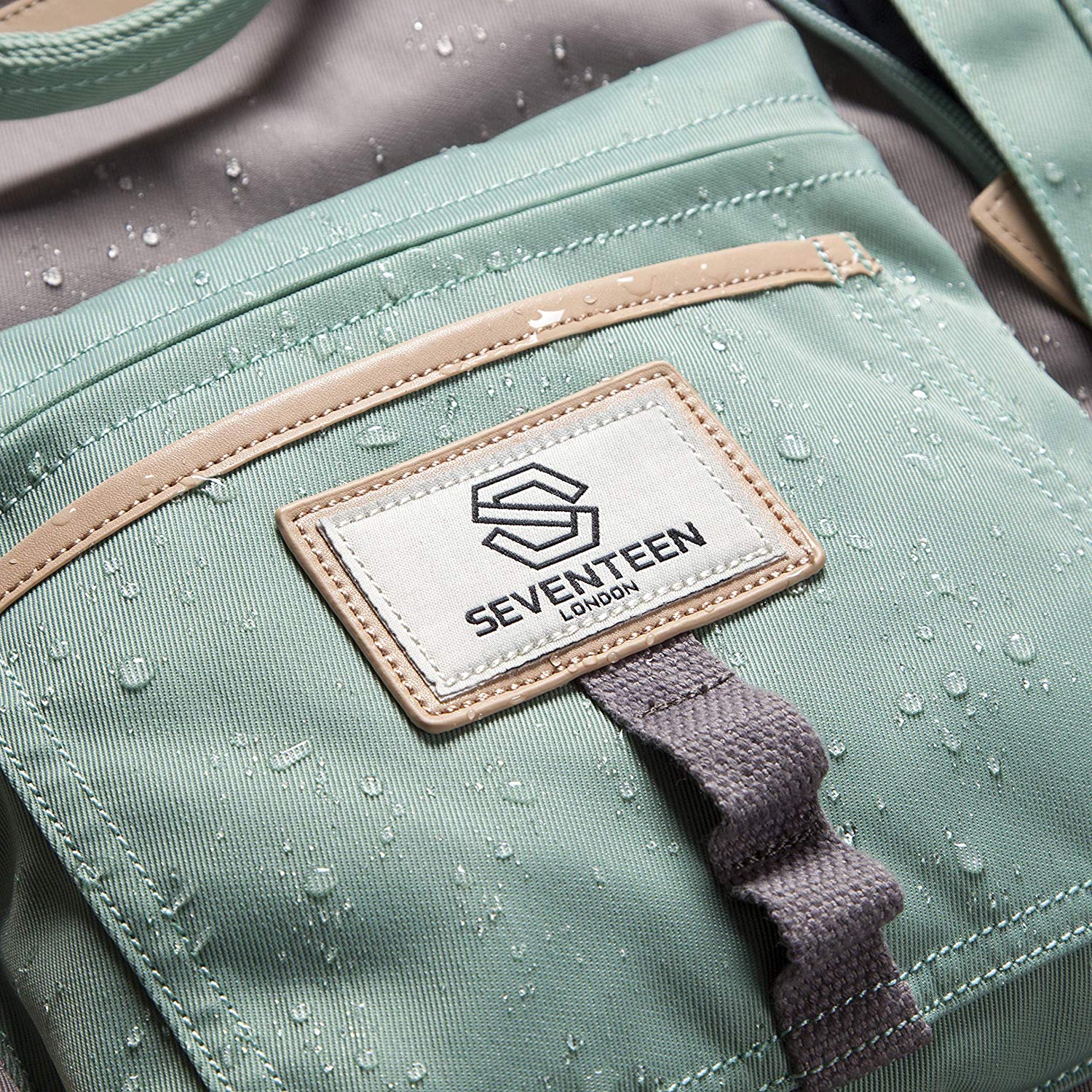 Wimbledon Backpack - Pastel Green with Grey - Seventeen London