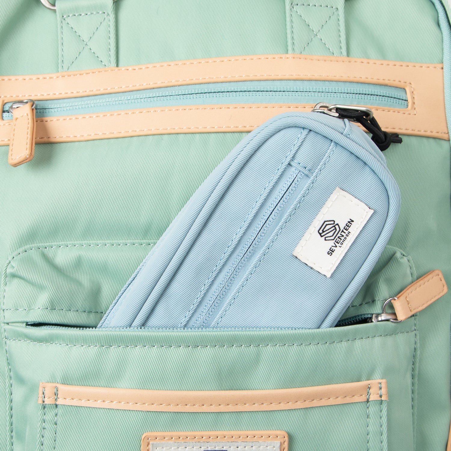 Mitcham Pencil Case - Light Blue - Seventeen London