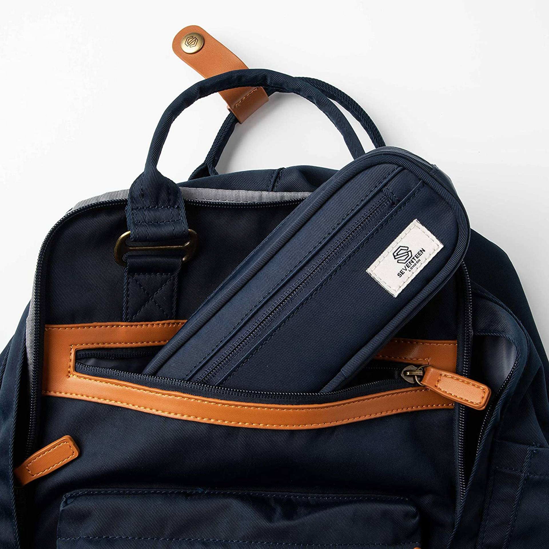 Mitcham Pencil Case - Navy - Seventeen London