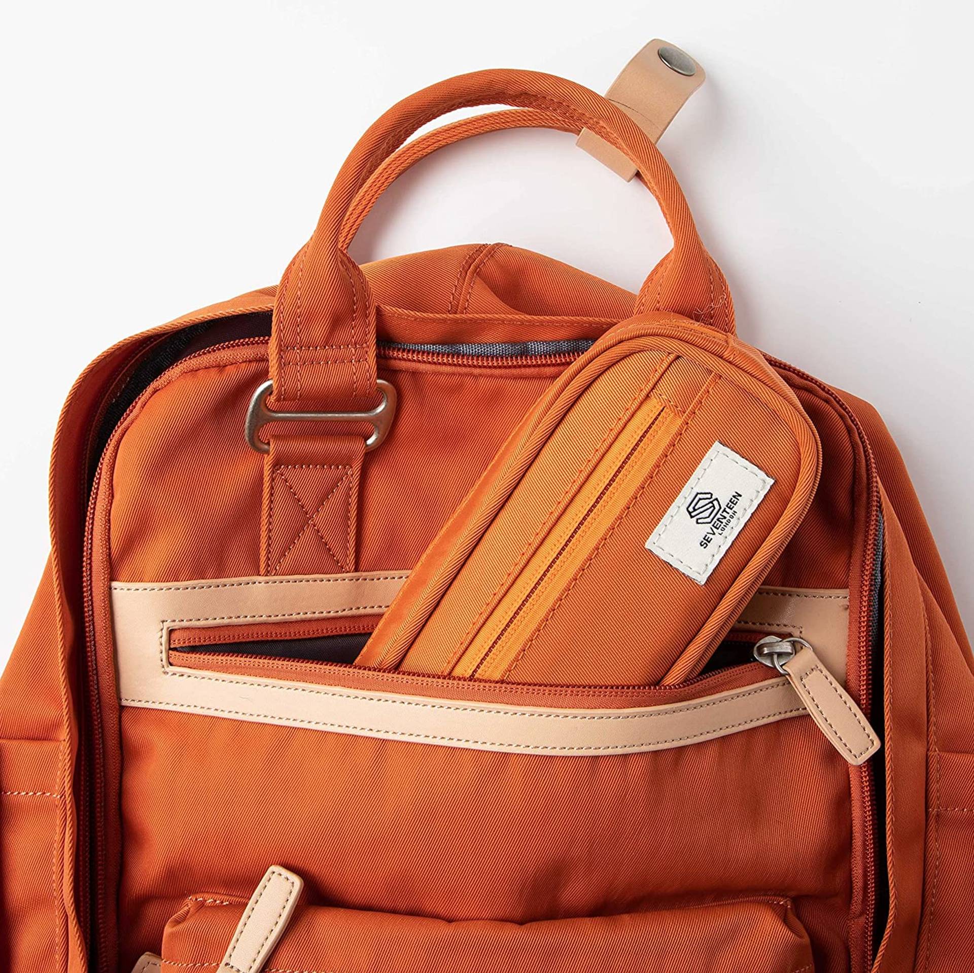 Mitcham Pencil Case - Orange - Seventeen London