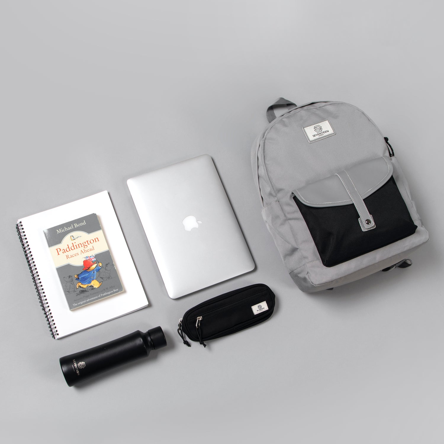 Notting Hill Backpack - Grey & Black - Seventeen London