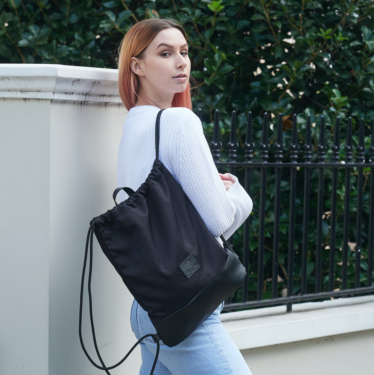 Greenwich Drawstring Bag - Black - Seventeen London