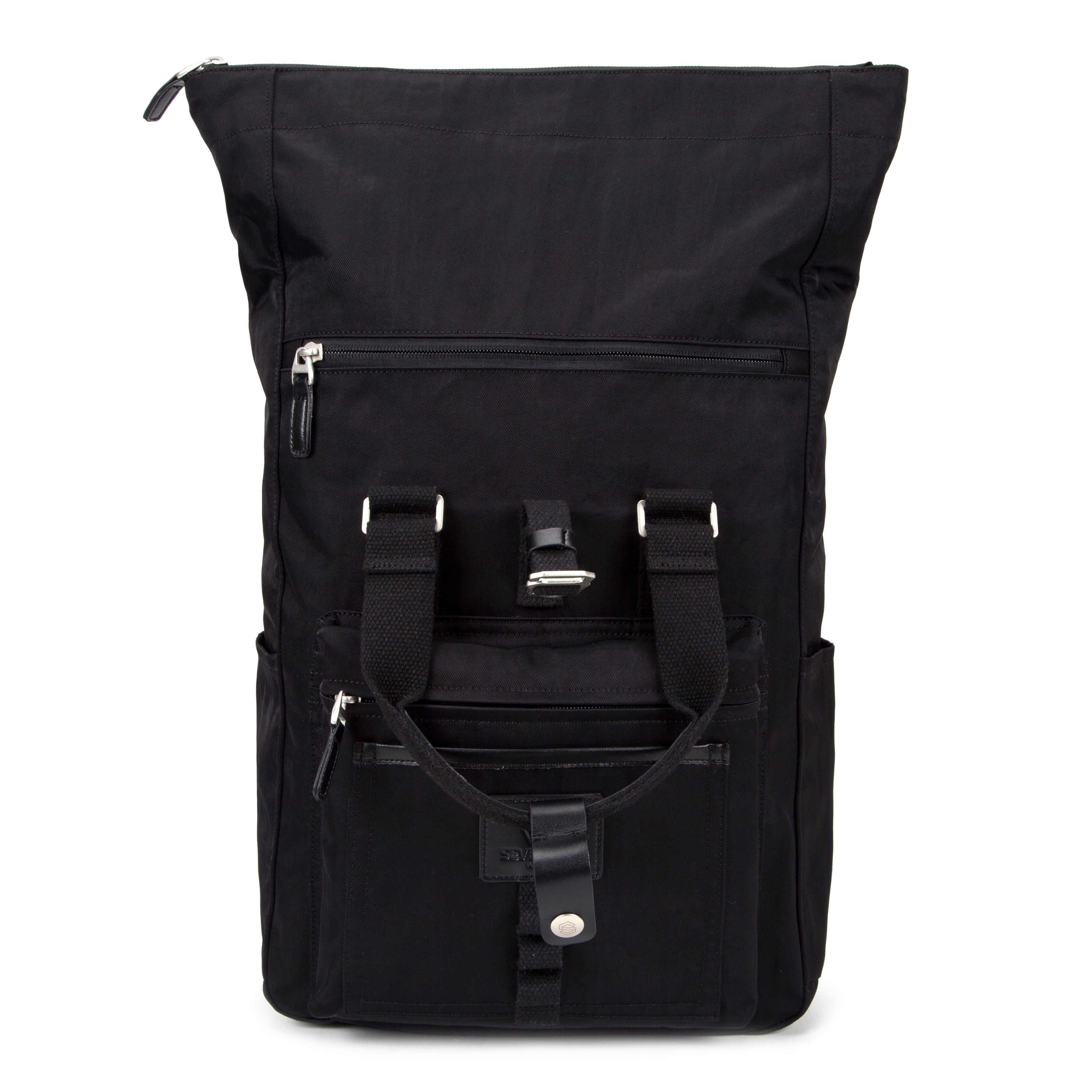 Canary Wharf Backpack - Black with Black - Seventeen London