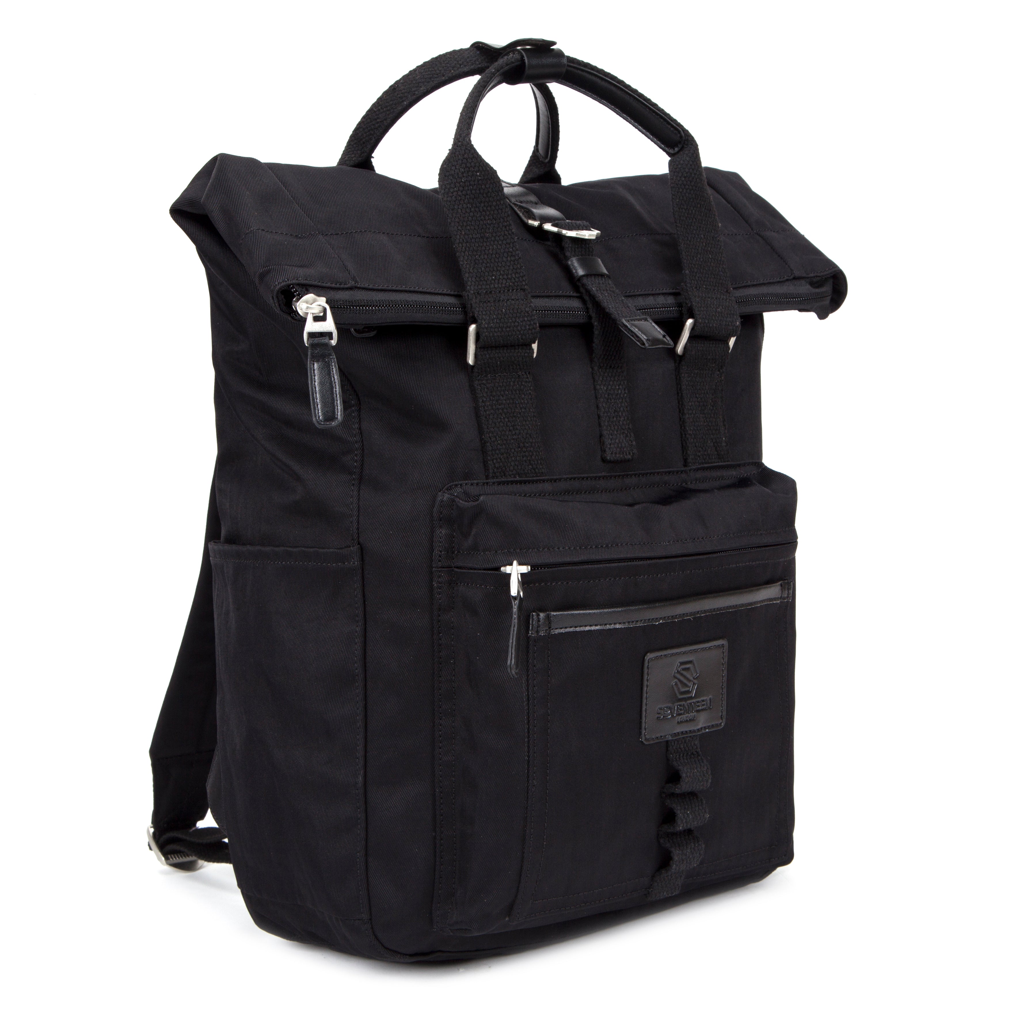 Canary Wharf Backpack - Black with Black - Seventeen London