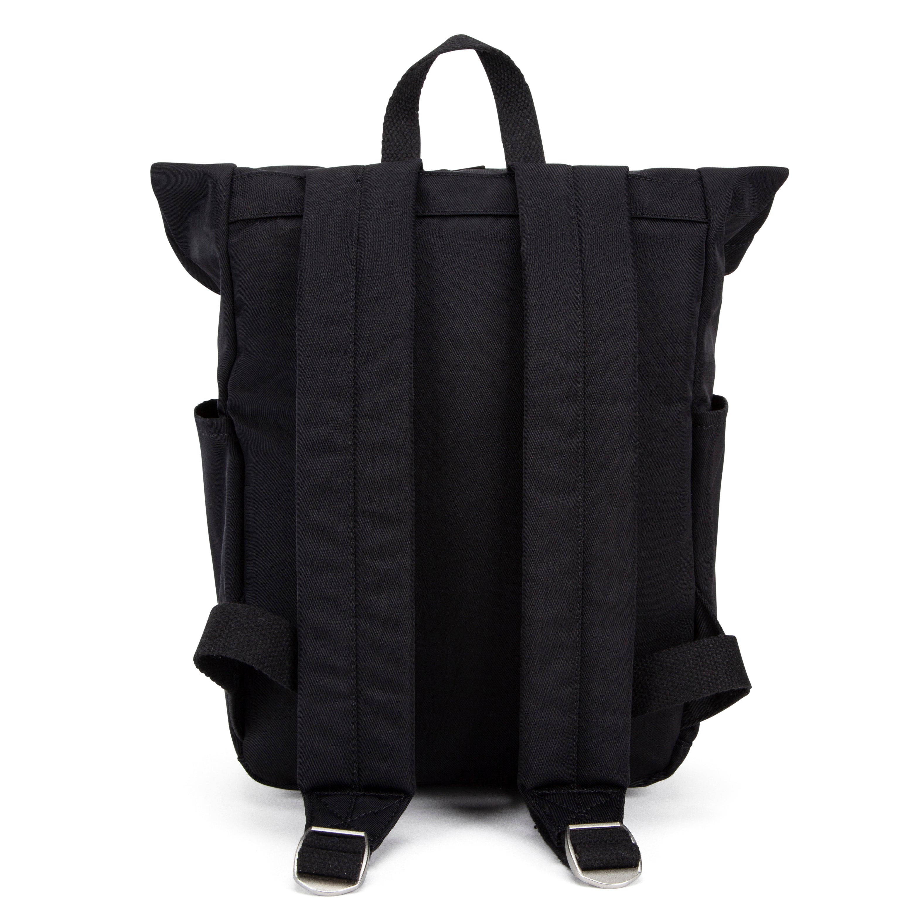 Canary Wharf Mini Backpack - Black with Black - Seventeen London