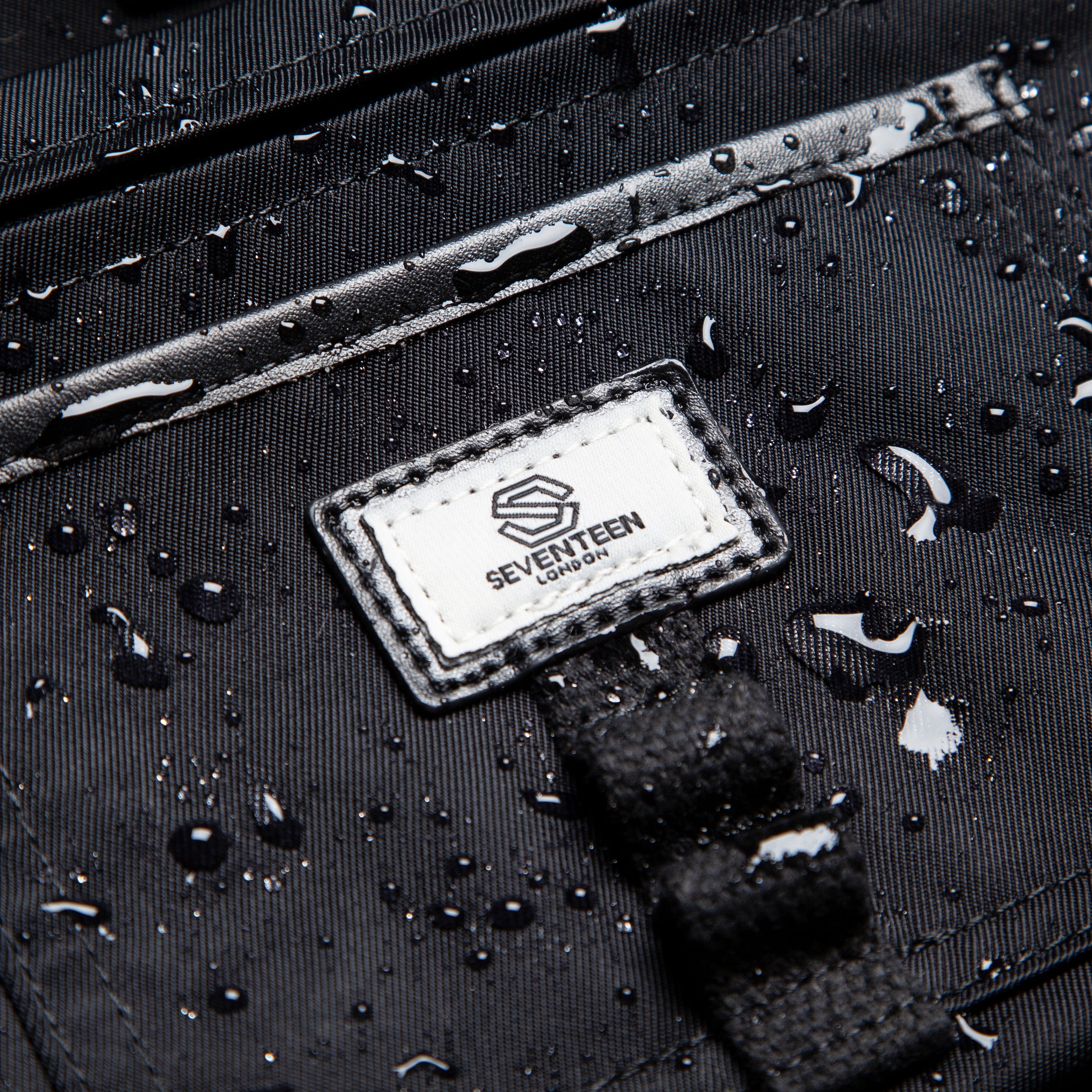 Canary Wharf Mini Backpack - Black with Black - Seventeen London