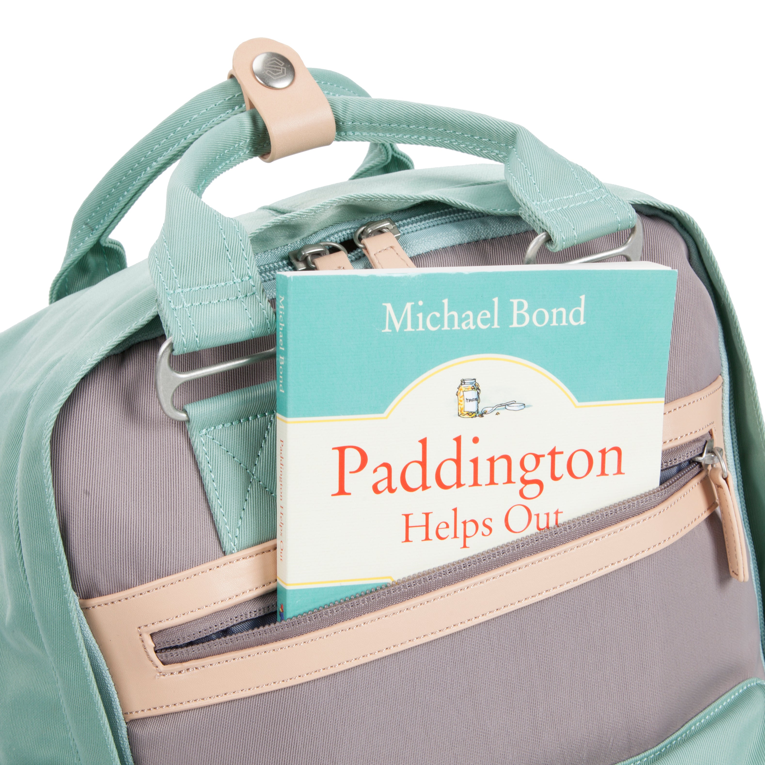 Wimbledon Backpack - Pastel Green with Grey - Seventeen London