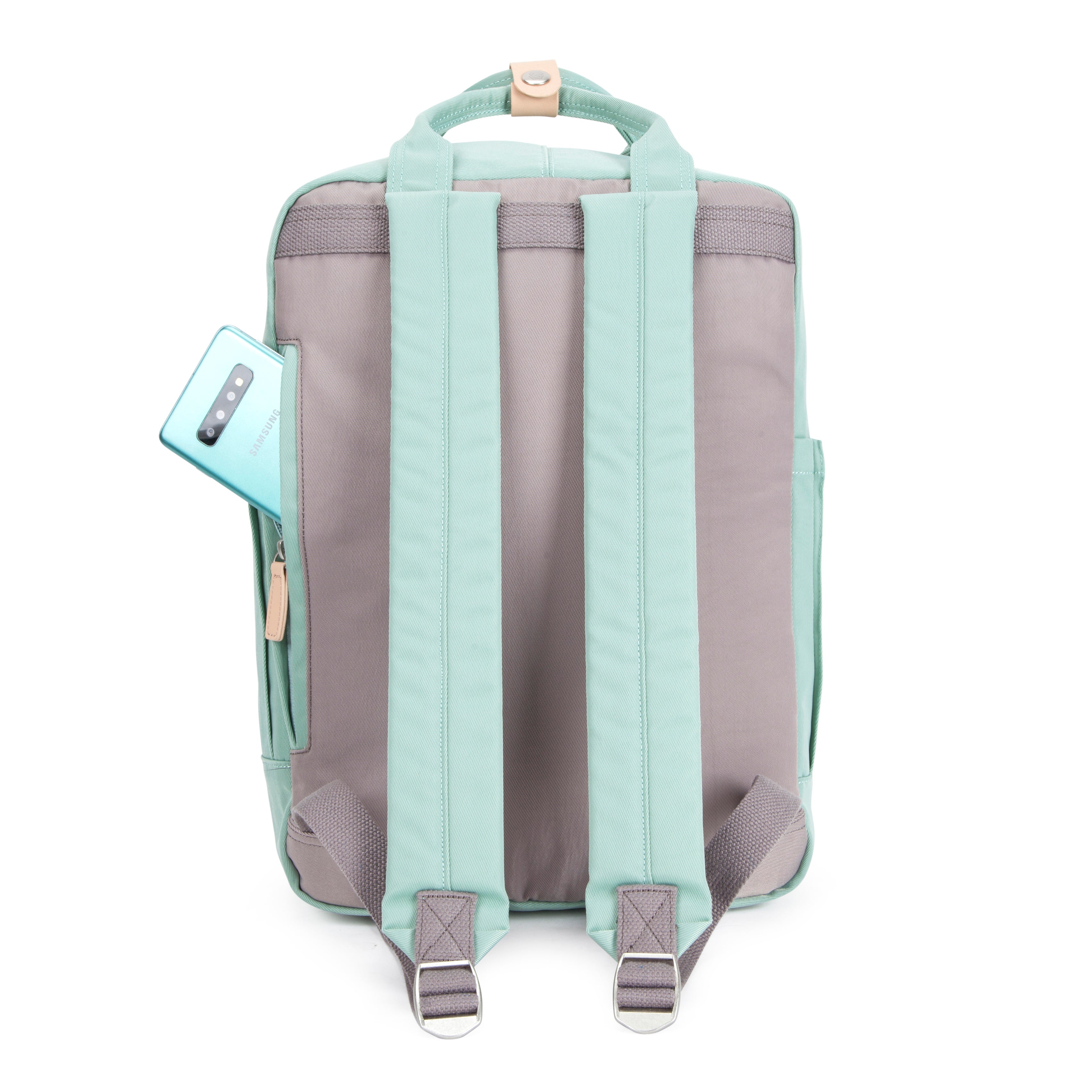 Wimbledon Backpack - Pastel Green with Grey - Seventeen London