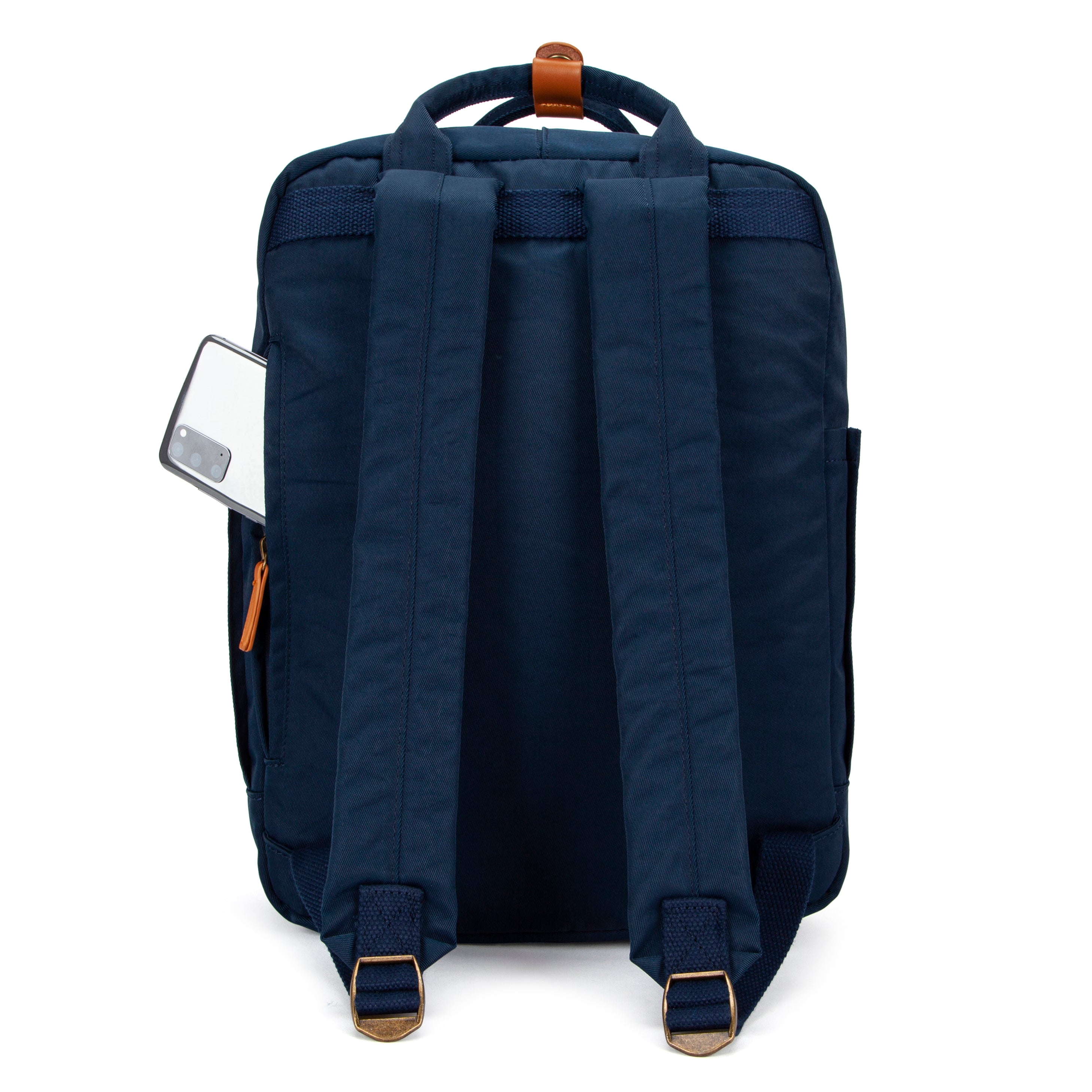 Wimbledon Backpack - Navy with Tan - Seventeen London