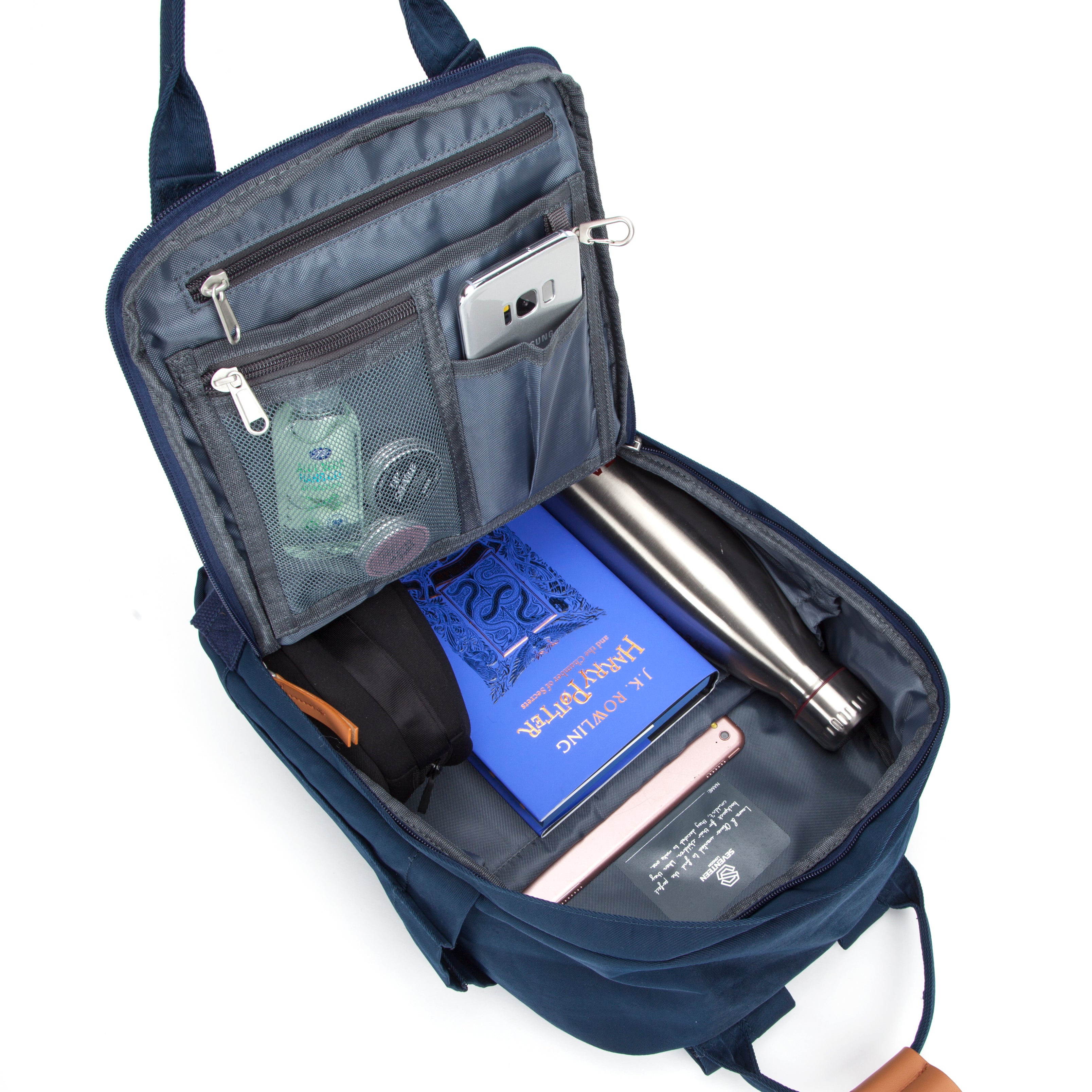 Camden Backpack Navy - Seventeen London