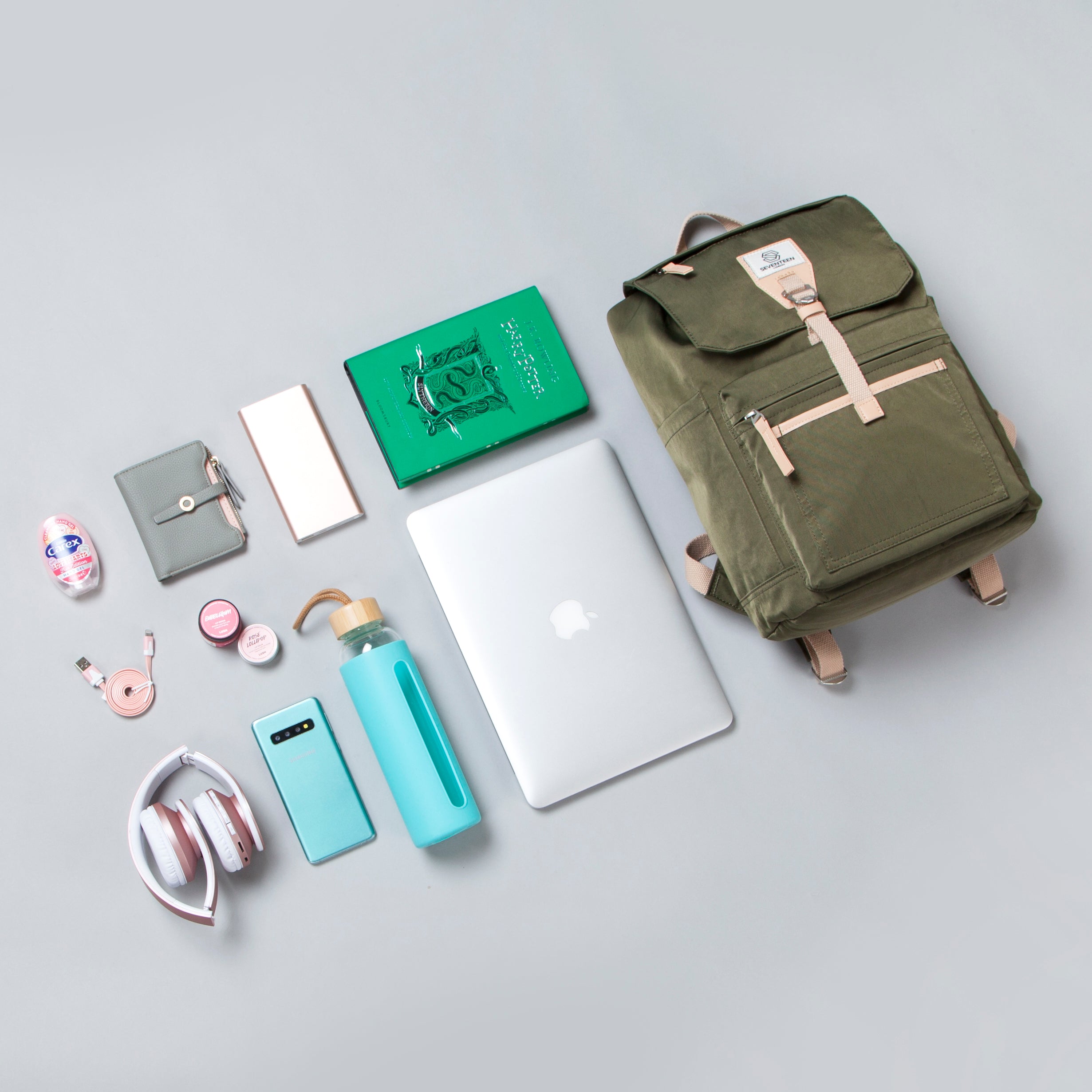 Fulham Backpack - Army Green - Seventeen London