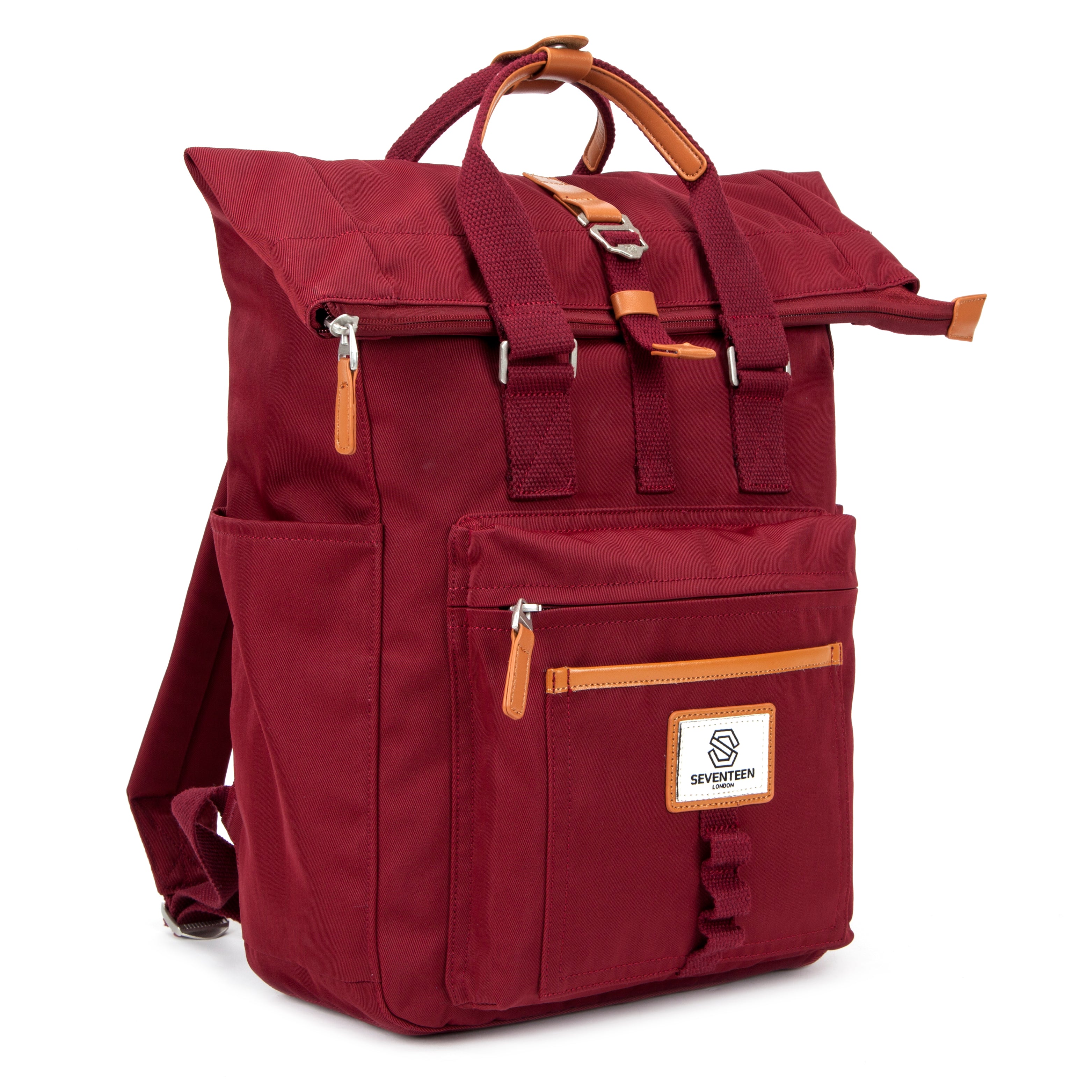 Canary Wharf Backpack - Burgundy - Seventeen London