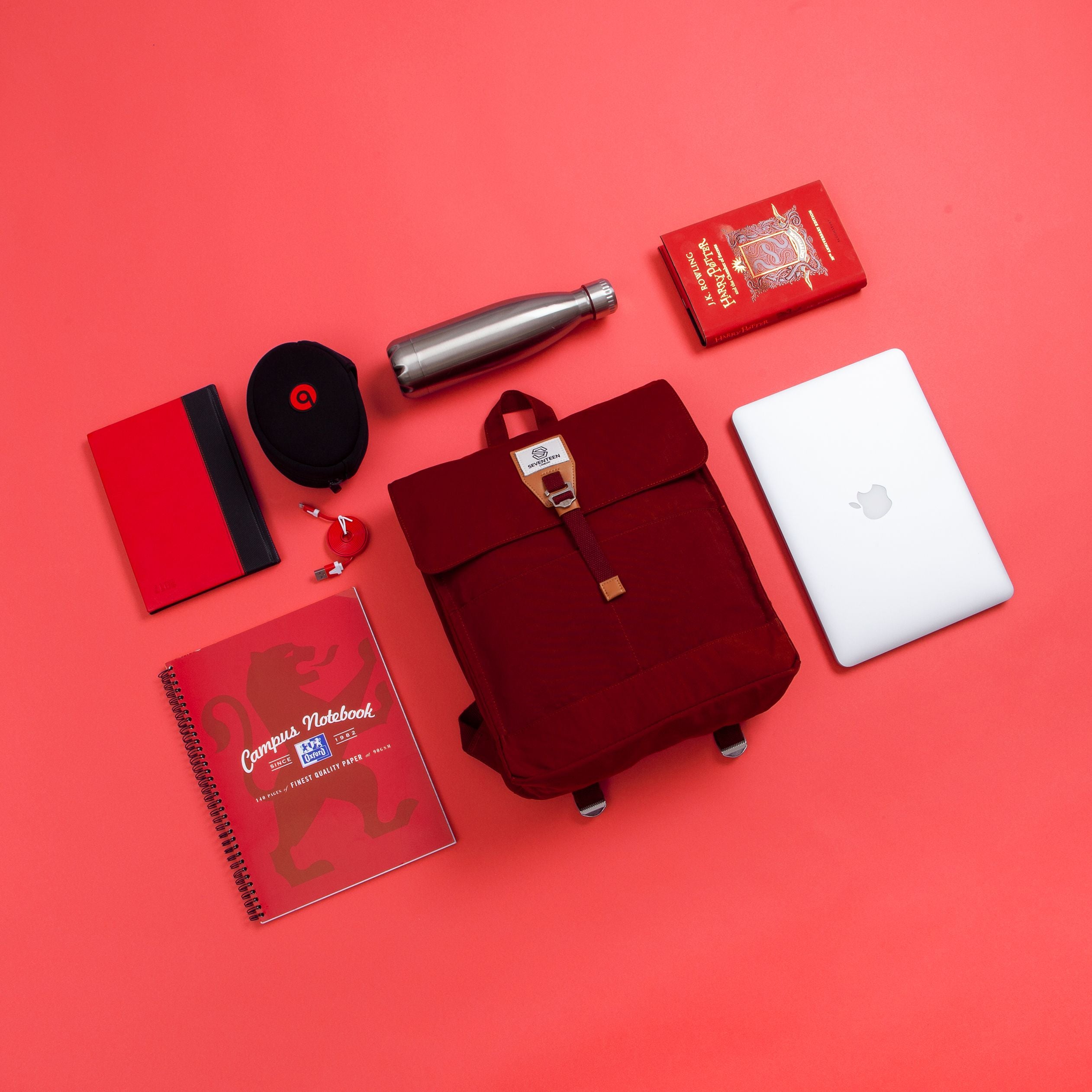 Ilford Backpack Burgundy - Seventeen London