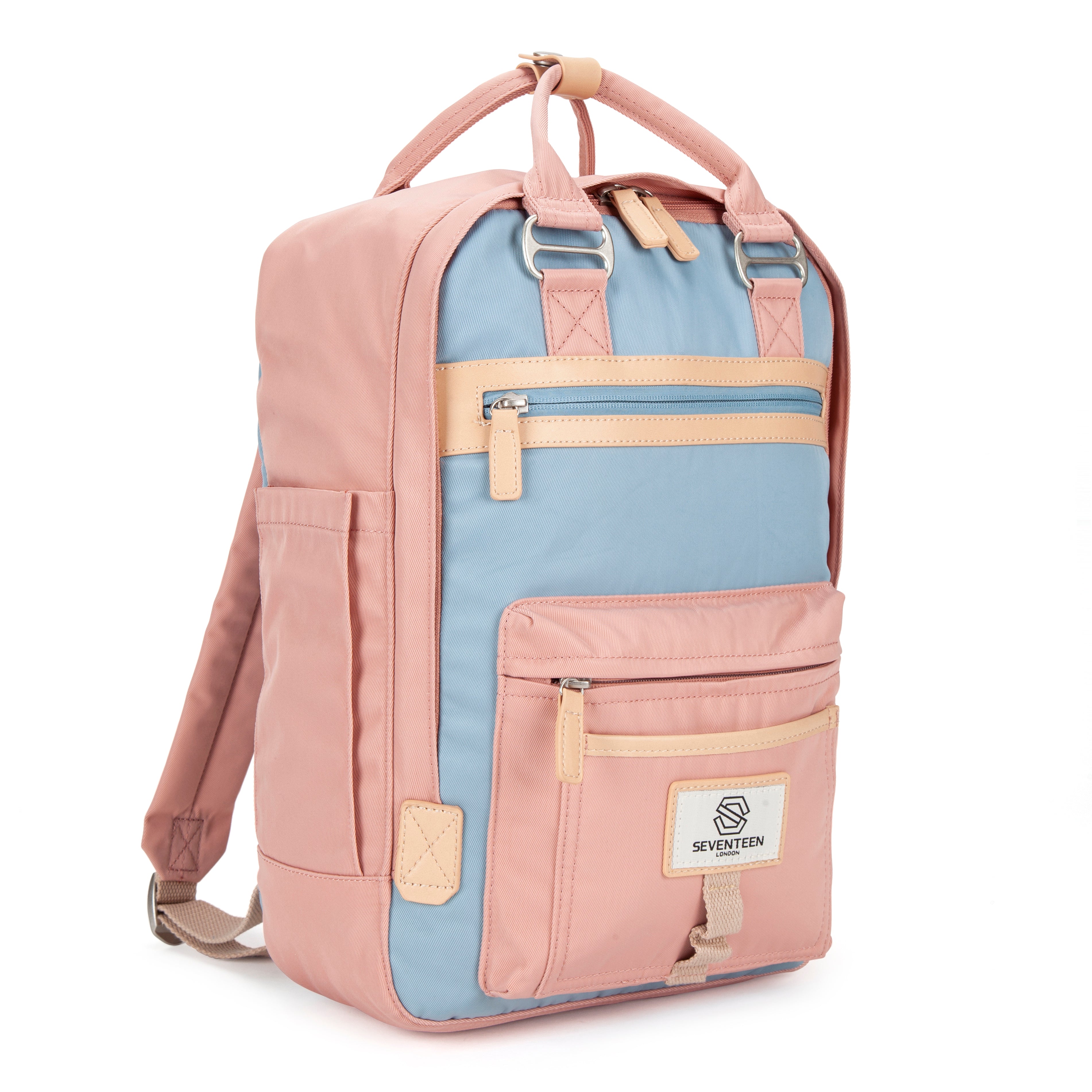 Wimbledon Backpack - Pink with Light Blue - Seventeen London