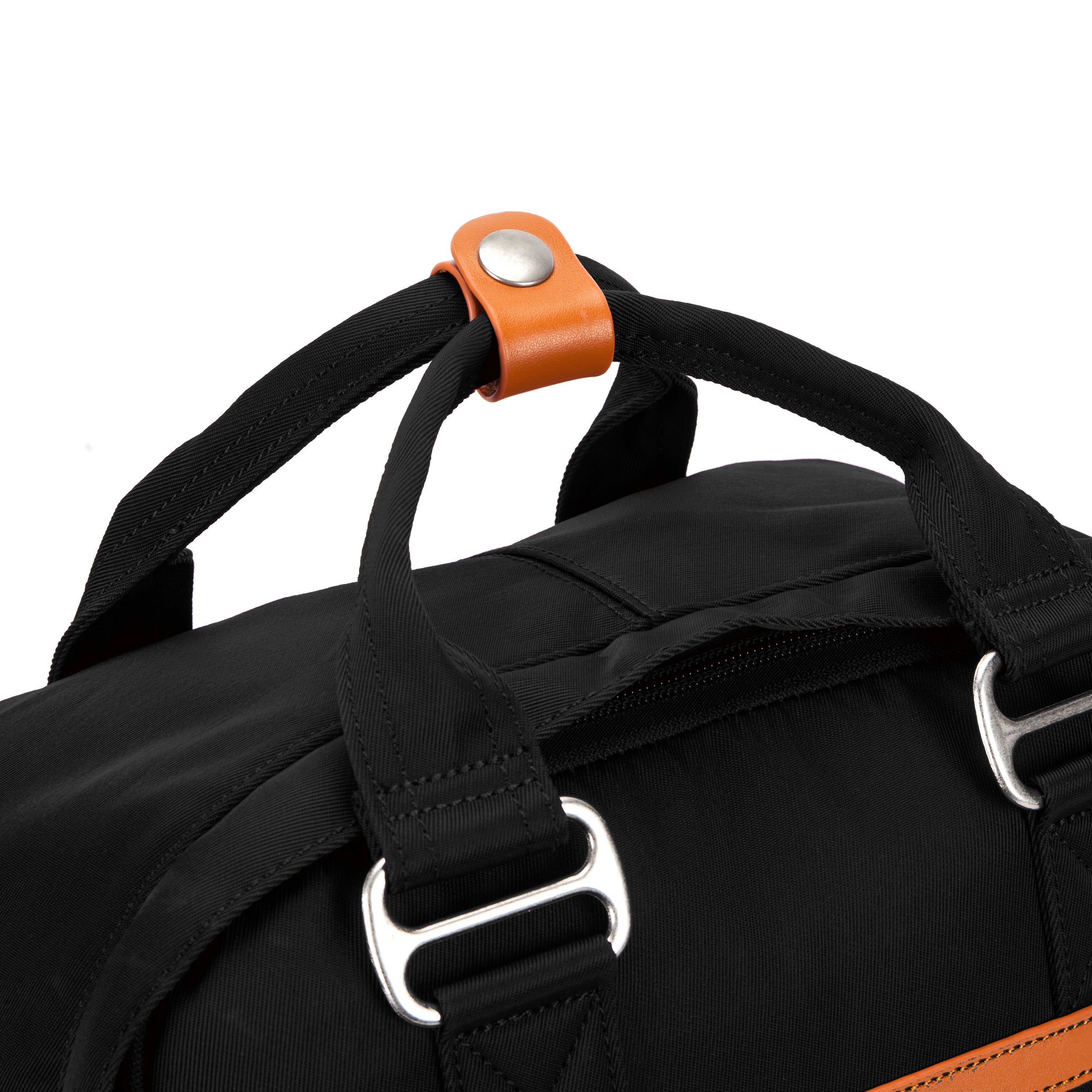 Wimbledon Backpack - Black with Tan - Seventeen London