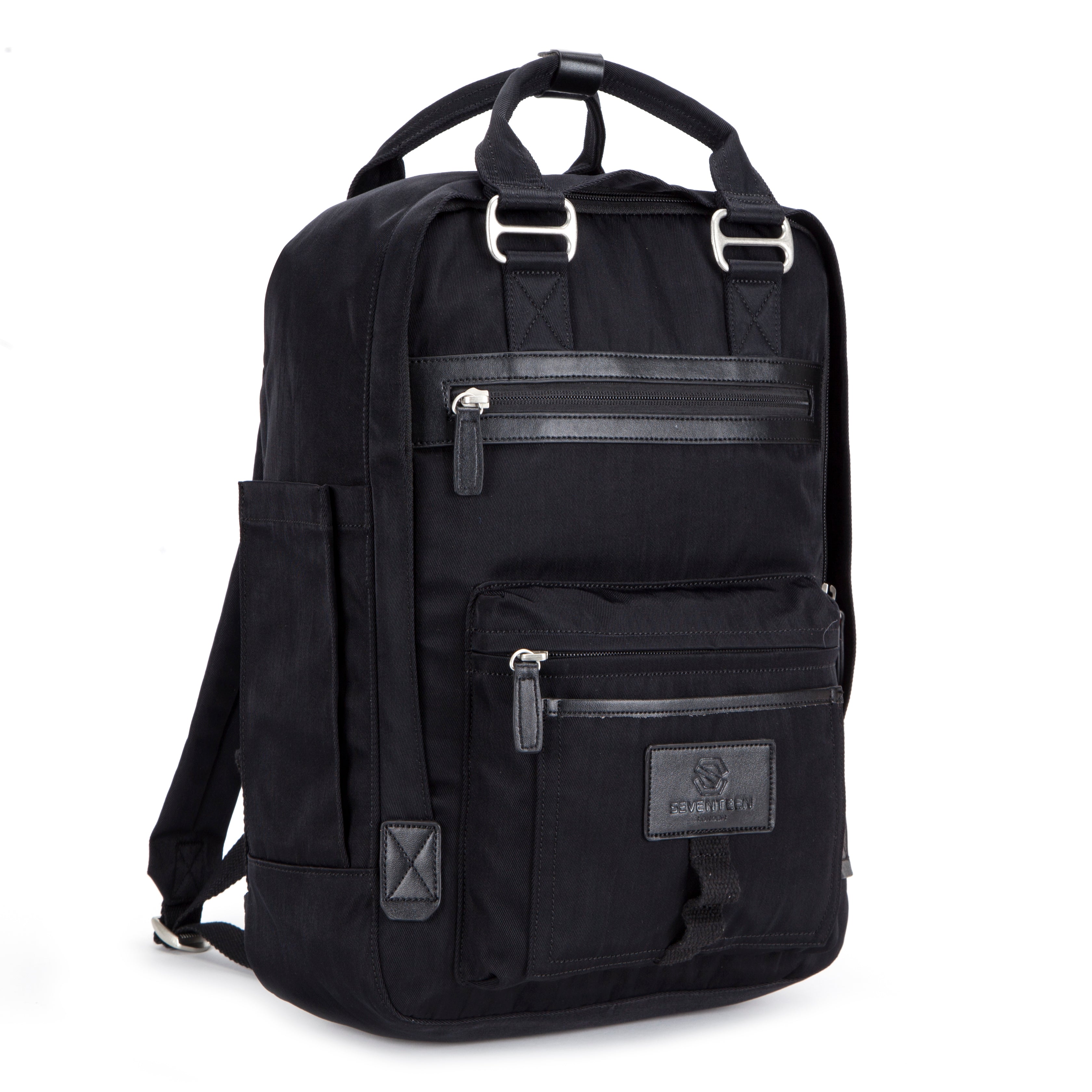 Wimbledon Backpack - Black with Black - Seventeen London
