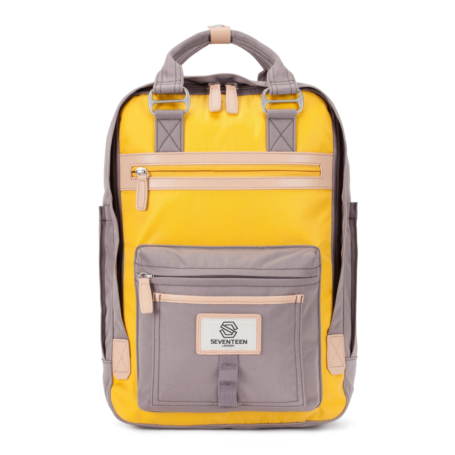 Wimbledon Backpack - Grey with Yellow - Seventeen London