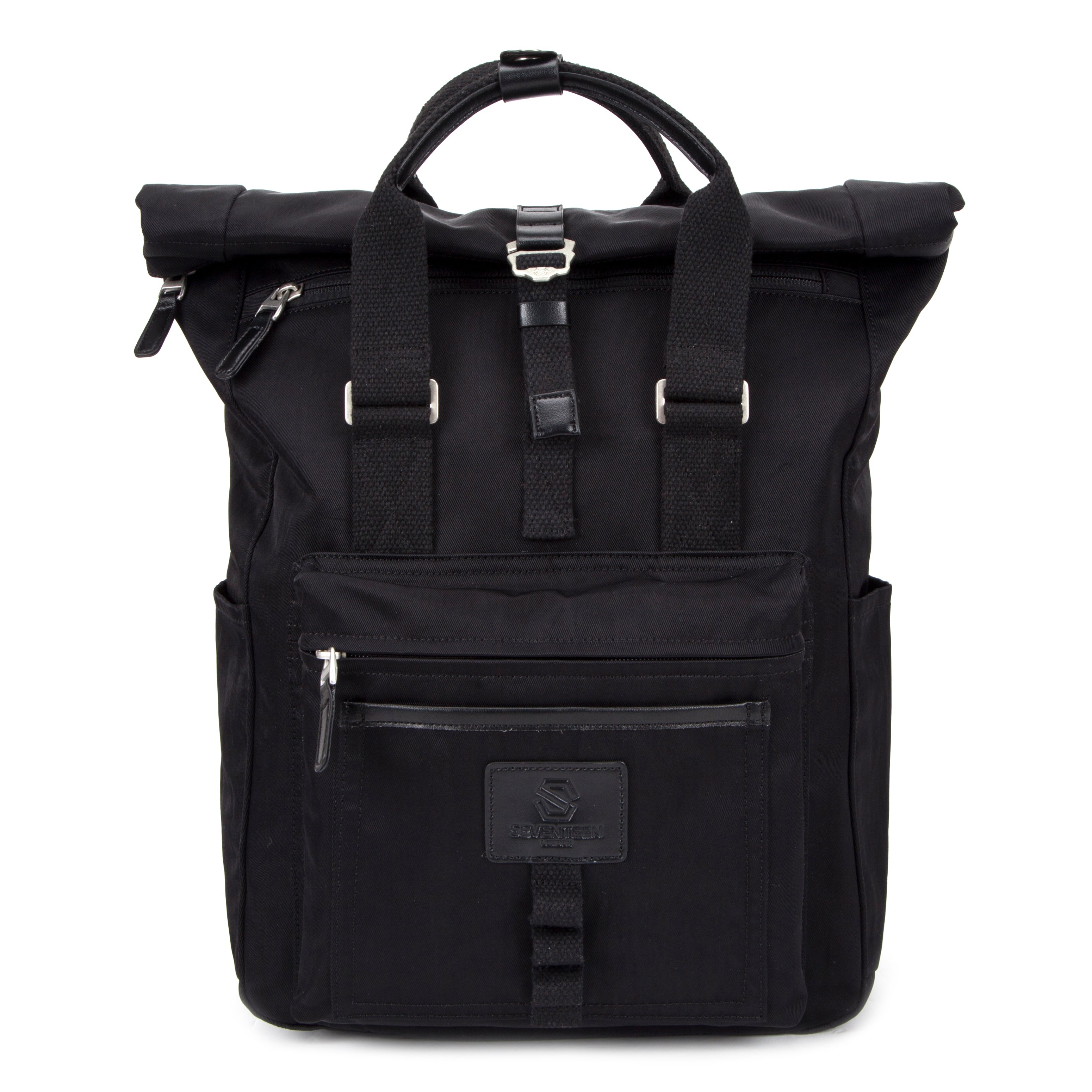 SEVENTEEN クロスバック　ブラック Canary Wharf Backpack - Black with Black